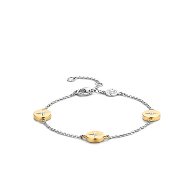 Stars Two Tone Bracelet by Ti Sento - Available at SHOPKURY.COM. Free Shipping on orders over $200. Trusted jewelers since 1965, from San Juan, Puerto Rico.