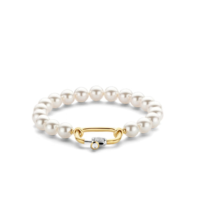 Pearl Bead Oval Clasp Bracelet by Ti Sento - Available at SHOPKURY.COM. Free Shipping on orders over $200. Trusted jewelers since 1965, from San Juan, Puerto Rico.