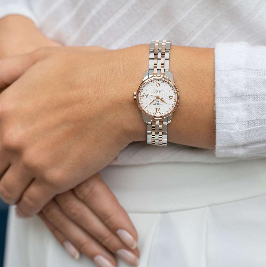 Le Locle 25mm Rose/Steel by Tissot - Available at SHOPKURY.COM. Free Shipping on orders over $200. Trusted jewelers since 1965, from San Juan, Puerto Rico.