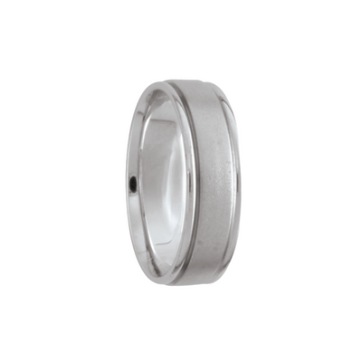 Brushed 6mm White Gold Band by Kury Bridal - Available at SHOPKURY.COM. Free Shipping on orders over $200. Trusted jewelers since 1965, from San Juan, Puerto Rico.