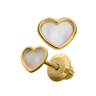 Heart Mother Pearl Earrings by Kury - Available at SHOPKURY.COM. Free Shipping on orders over $200. Trusted jewelers since 1965, from San Juan, Puerto Rico.