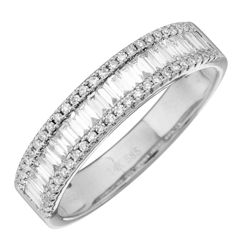 .58ct Baguette/Round Cut Ring by Kury Bridal - Available at SHOPKURY.COM. Free Shipping on orders over $200. Trusted jewelers since 1965, from San Juan, Puerto Rico.