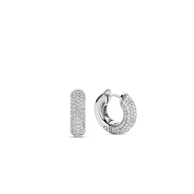 Signature 16mm Pave Earrings by Ti Sento - Available at SHOPKURY.COM. Free Shipping on orders over $200. Trusted jewelers since 1965, from San Juan, Puerto Rico.