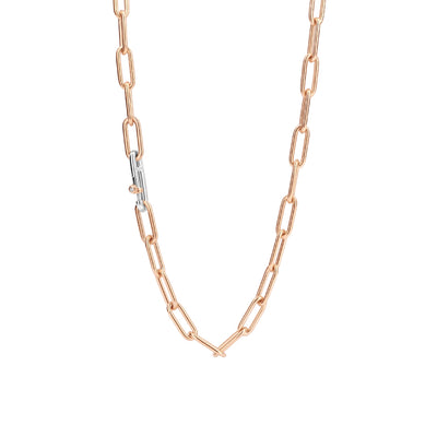 Iconic Paperclip Link Rose Necklace Short by Ti Sento - Available at SHOPKURY.COM. Free Shipping on orders over $200. Trusted jewelers since 1965, from San Juan, Puerto Rico.