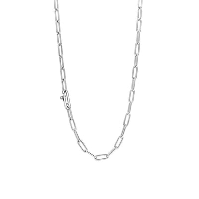 Iconic Paperclip Link Silver Necklace Long by Ti Sento - Available at SHOPKURY.COM. Free Shipping on orders over $200. Trusted jewelers since 1965, from San Juan, Puerto Rico.