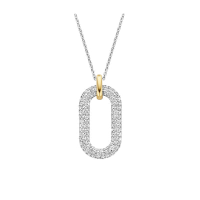 Golden Pave Link Necklace by Ti Sento - Available at SHOPKURY.COM. Free Shipping on orders over $200. Trusted jewelers since 1965, from San Juan, Puerto Rico.