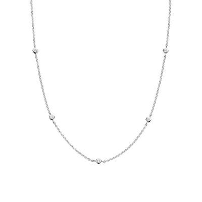 Zirconia by the Yard Silver Necklace by Ti Sento - Available at SHOPKURY.COM. Free Shipping on orders over $200. Trusted jewelers since 1965, from San Juan, Puerto Rico.