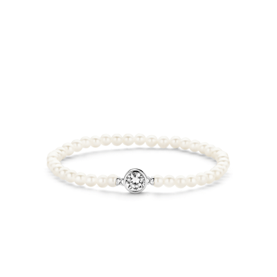 Zirconia Pearl Bracelet by Ti Sento - Available at SHOPKURY.COM. Free Shipping on orders over $200. Trusted jewelers since 1965, from San Juan, Puerto Rico.