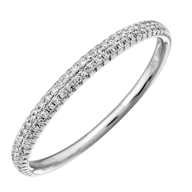 Doube Row .16ct Diamond Ring by Kury Bridal - Available at SHOPKURY.COM. Free Shipping on orders over $200. Trusted jewelers since 1965, from San Juan, Puerto Rico.