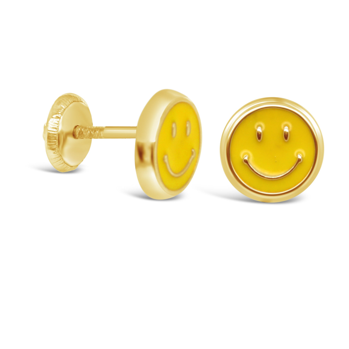 Smiley Face Stud Earrings by Kury - Available at SHOPKURY.COM. Free Shipping on orders over $200. Trusted jewelers since 1965, from San Juan, Puerto Rico.