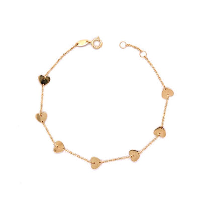 Seven Hearts 14K Gold Bracelet by Kury - Available at SHOPKURY.COM. Free Shipping on orders over $200. Trusted jewelers since 1965, from San Juan, Puerto Rico.