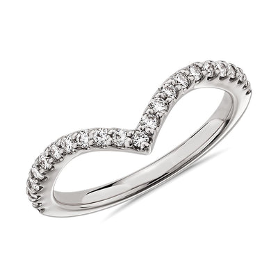 V Curve .22ct Diamond Ring 14KW by Kury Bridal - Available at SHOPKURY.COM. Free Shipping on orders over $200. Trusted jewelers since 1965, from San Juan, Puerto Rico.