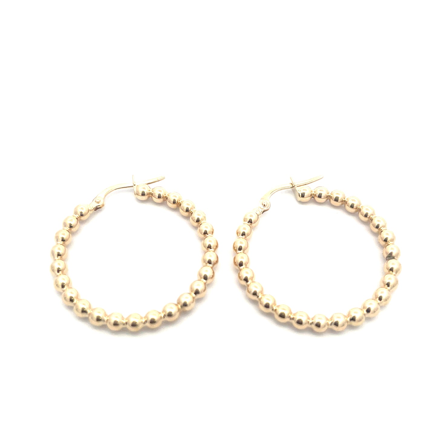 Beaded 28MM Hoop Earrings - SHOPKURY.COM