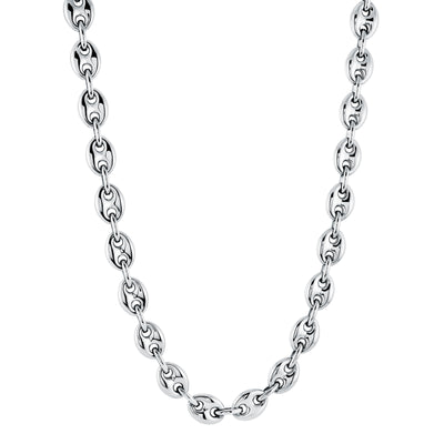 10MM Puff Mariner Link Steel Chain by Italgem - Available at SHOPKURY.COM. Free Shipping on orders over $200. Trusted jewelers since 1965, from San Juan, Puerto Rico.