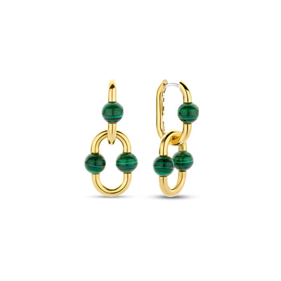 Bead Hardware Malachite Drop Earrings by Ti Sento - Available at SHOPKURY.COM. Free Shipping on orders over $200. Trusted jewelers since 1965, from San Juan, Puerto Rico.