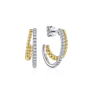 Bujukan 20MM Huggie Earrings by Gabriel & Co. - Available at SHOPKURY.COM. Free Shipping on orders over $200. Trusted jewelers since 1965, from San Juan, Puerto Rico.