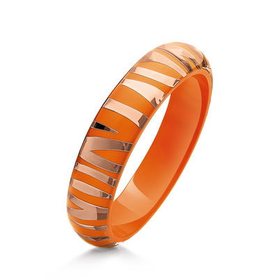 Orange Zebra Bangle by Folli Follie - Available at SHOPKURY.COM. Free Shipping on orders over $200. Trusted jewelers since 1965, from San Juan, Puerto Rico.