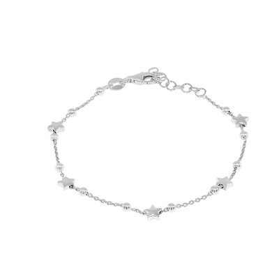 Stars Silver Kids Bracelet by Kury - Available at SHOPKURY.COM. Free Shipping on orders over $200. Trusted jewelers since 1965, from San Juan, Puerto Rico.