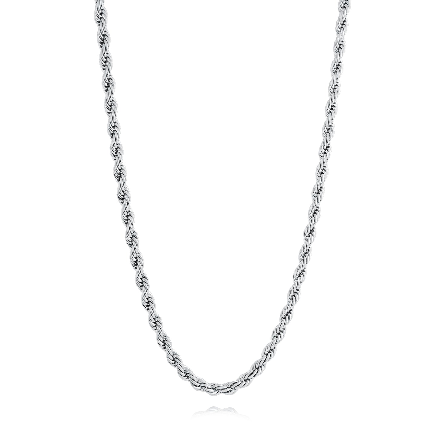 3mm Steel Rope Chain by Italgem - Available at SHOPKURY.COM. Free Shipping on orders over $200. Trusted jewelers since 1965, from San Juan, Puerto Rico.