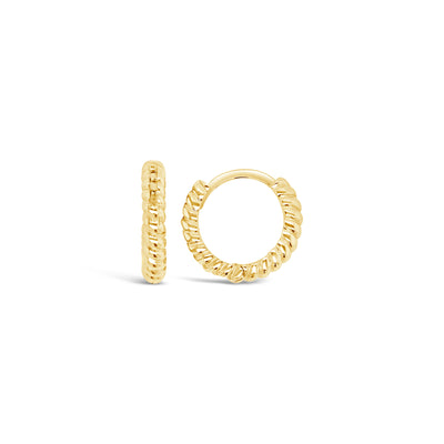 Twisted 14K Gold Huggie Earrings by Kury - Available at SHOPKURY.COM. Free Shipping on orders over $200. Trusted jewelers since 1965, from San Juan, Puerto Rico.