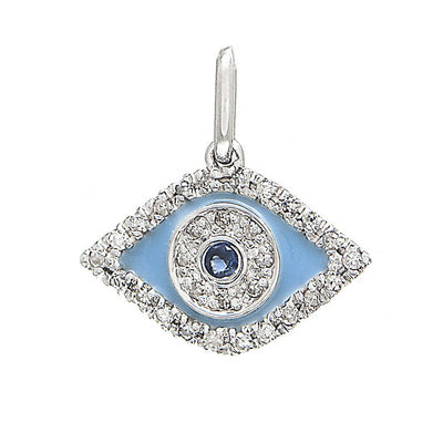 Turquoise Enamel Evil Eye Pendant by Kury - Available at SHOPKURY.COM. Free Shipping on orders over $200. Trusted jewelers since 1965, from San Juan, Puerto Rico.