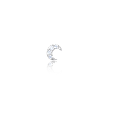 Diamond Moon Single Stud Earring - SHOPKURY.COM