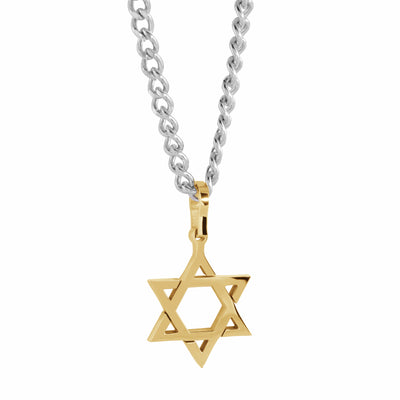 Two Tone Star of David Necklace by Italgem - Available at SHOPKURY.COM. Free Shipping on orders over $200. Trusted jewelers since 1965, from San Juan, Puerto Rico.