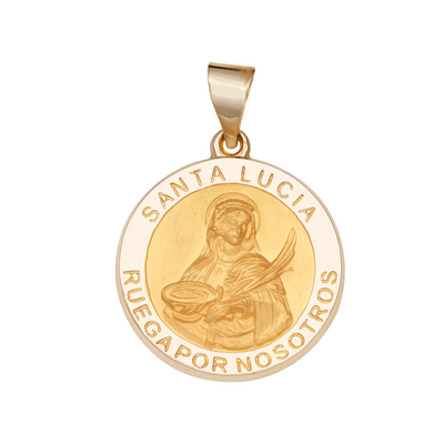 14K Santa Lucia Medal by Kury - Available at SHOPKURY.COM. Free Shipping on orders over $200. Trusted jewelers since 1965, from San Juan, Puerto Rico.