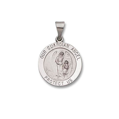 Guardian Angel 18MM Pendant 14KW by R&P - Available at SHOPKURY.COM. Free Shipping on orders over $200. Trusted jewelers since 1965, from San Juan, Puerto Rico.