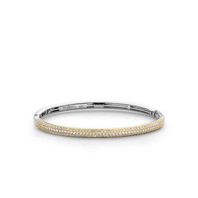 Pave Sparkle Golden Bracelet by Ti Sento - Available at SHOPKURY.COM. Free Shipping on orders over $200. Trusted jewelers since 1965, from San Juan, Puerto Rico.