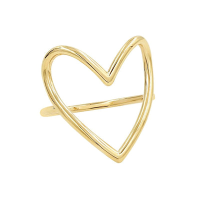 Heart Outline Ring 14K by Kury - Available at SHOPKURY.COM. Free Shipping on orders over $200. Trusted jewelers since 1965, from San Juan, Puerto Rico.