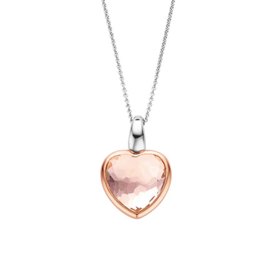 Pink Heart Necklace by Ti Sento - Available at SHOPKURY.COM. Free Shipping on orders over $200. Trusted jewelers since 1965, from San Juan, Puerto Rico.