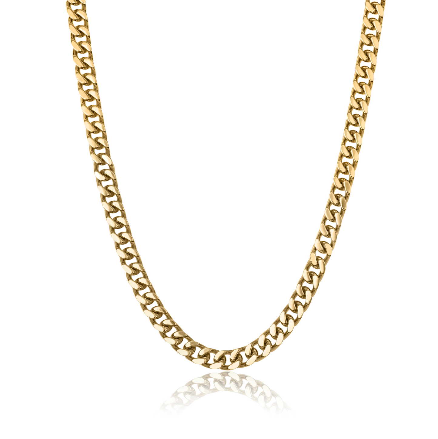 9.4mm Yellow IP Steel Polished Curb Chain by Italgem - Available at SHOPKURY.COM. Free Shipping on orders over $200. Trusted jewelers since 1965, from San Juan, Puerto Rico.