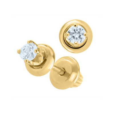 Diamonds and Gold Stud Earrings by Kury - Available at SHOPKURY.COM. Free Shipping on orders over $200. Trusted jewelers since 1965, from San Juan, Puerto Rico.