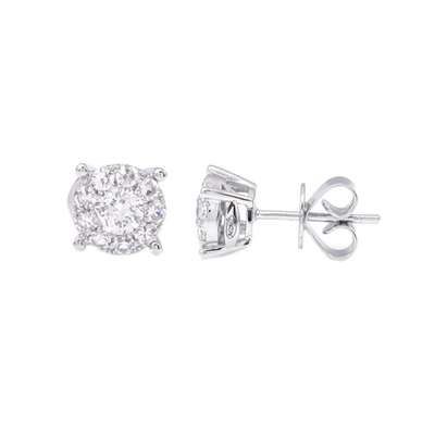 1ct Face Look Diamond Earrings by Kury - Available at SHOPKURY.COM. Free Shipping on orders over $200. Trusted jewelers since 1965, from San Juan, Puerto Rico.