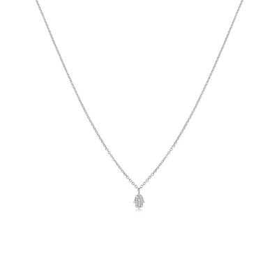 Dainty Diamond Hamsa Necklace - SHOPKURY.COM