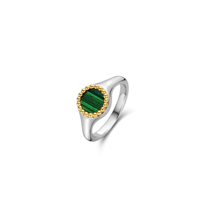 Green Malachite Signet Ring by Ti Sento - Available at SHOPKURY.COM. Free Shipping on orders over $200. Trusted jewelers since 1965, from San Juan, Puerto Rico.
