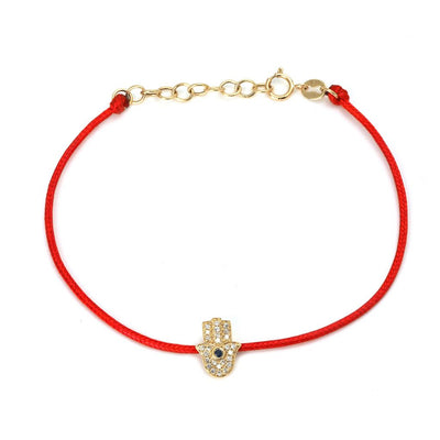 Hamsa Diamond Cord Bracelet by Kury - Available at SHOPKURY.COM. Free Shipping on orders over $200. Trusted jewelers since 1965, from San Juan, Puerto Rico.