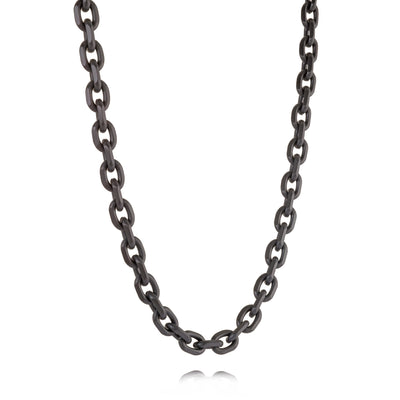 5MM Black Round oval Chain by Italgem - Available at SHOPKURY.COM. Free Shipping on orders over $200. Trusted jewelers since 1965, from San Juan, Puerto Rico.