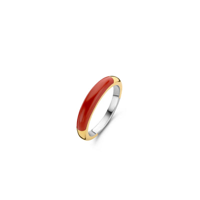 Red Coral Half Band Ring by Ti Sento - Available at SHOPKURY.COM. Free Shipping on orders over $200. Trusted jewelers since 1965, from San Juan, Puerto Rico.
