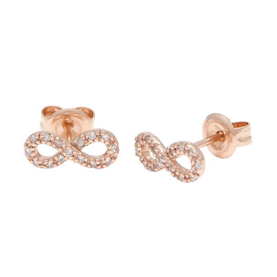 Infinity Diamonds Stud Earrings - SHOPKURY.COM
