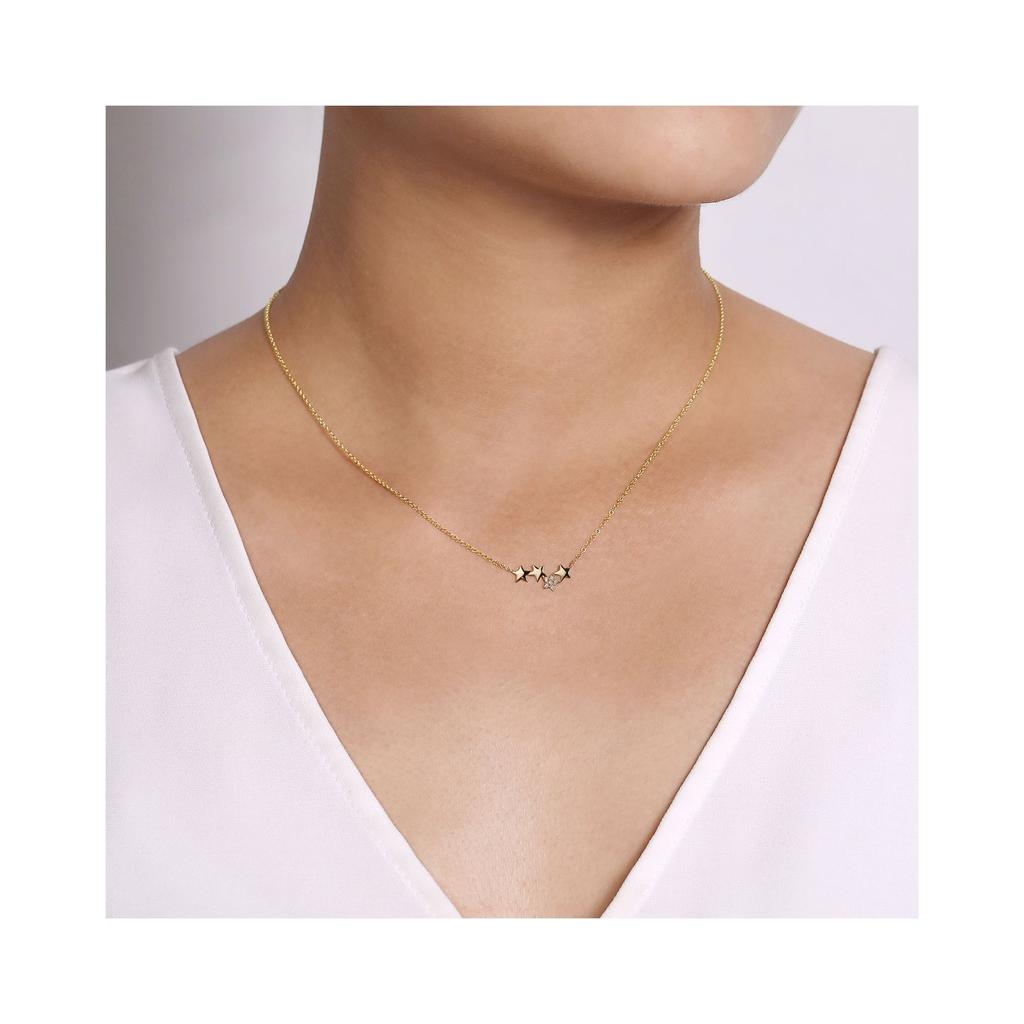 My four lucky stars Necklace by Gabriel & Co. - Available at SHOPKURY.COM. Free Shipping on orders over $200. Trusted jewelers since 1965, from San Juan, Puerto Rico.