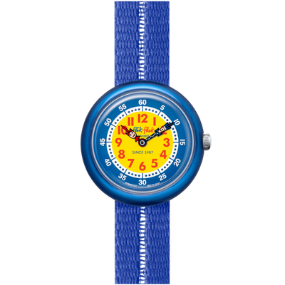 Retro Blue Kids Watch by Flik Flak by Swatch - Available at SHOPKURY.COM. Free Shipping on orders over $200. Trusted jewelers since 1965, from San Juan, Puerto Rico.