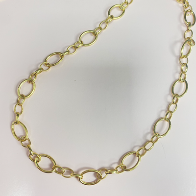 Big and Small Oval Links Necklace by Kury - Available at SHOPKURY.COM. Free Shipping on orders over $200. Trusted jewelers since 1965, from San Juan, Puerto Rico.