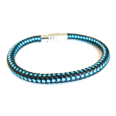 Black, Blue and White Bracelet by Kermar - Available at SHOPKURY.COM. Free Shipping on orders over $200. Trusted jewelers since 1965, from San Juan, Puerto Rico.