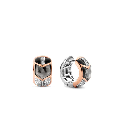 Art Deco Huggie Earrings by Ti Sento - Available at SHOPKURY.COM. Free Shipping on orders over $200. Trusted jewelers since 1965, from San Juan, Puerto Rico.