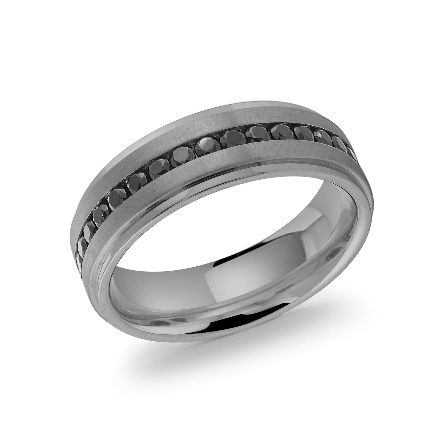 Gunmetal Steel Black Zirconia 7mm Ring by Italgem - Available at SHOPKURY.COM. Free Shipping on orders over $200. Trusted jewelers since 1965, from San Juan, Puerto Rico.