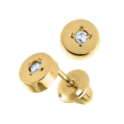 14K Gold Diamond Stud Earrings by Kury - Available at SHOPKURY.COM. Free Shipping on orders over $200. Trusted jewelers since 1965, from San Juan, Puerto Rico.