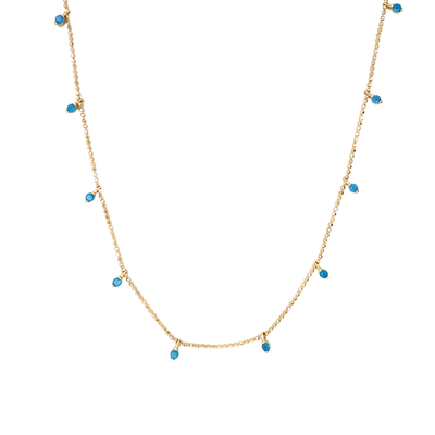 Turquoise dangles Necklace by Kury - Available at SHOPKURY.COM. Free Shipping on orders over $200. Trusted jewelers since 1965, from San Juan, Puerto Rico.