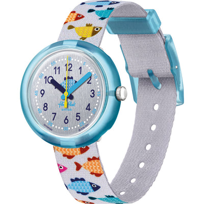 fishtastic by Flik Flak by Swatch - Available at SHOPKURY.COM. Free Shipping on orders over $200. Trusted jewelers since 1965, from San Juan, Puerto Rico.